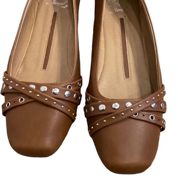 New Directions Bloom Cognac Studded Flats 8.5 - Picture 3 of 12